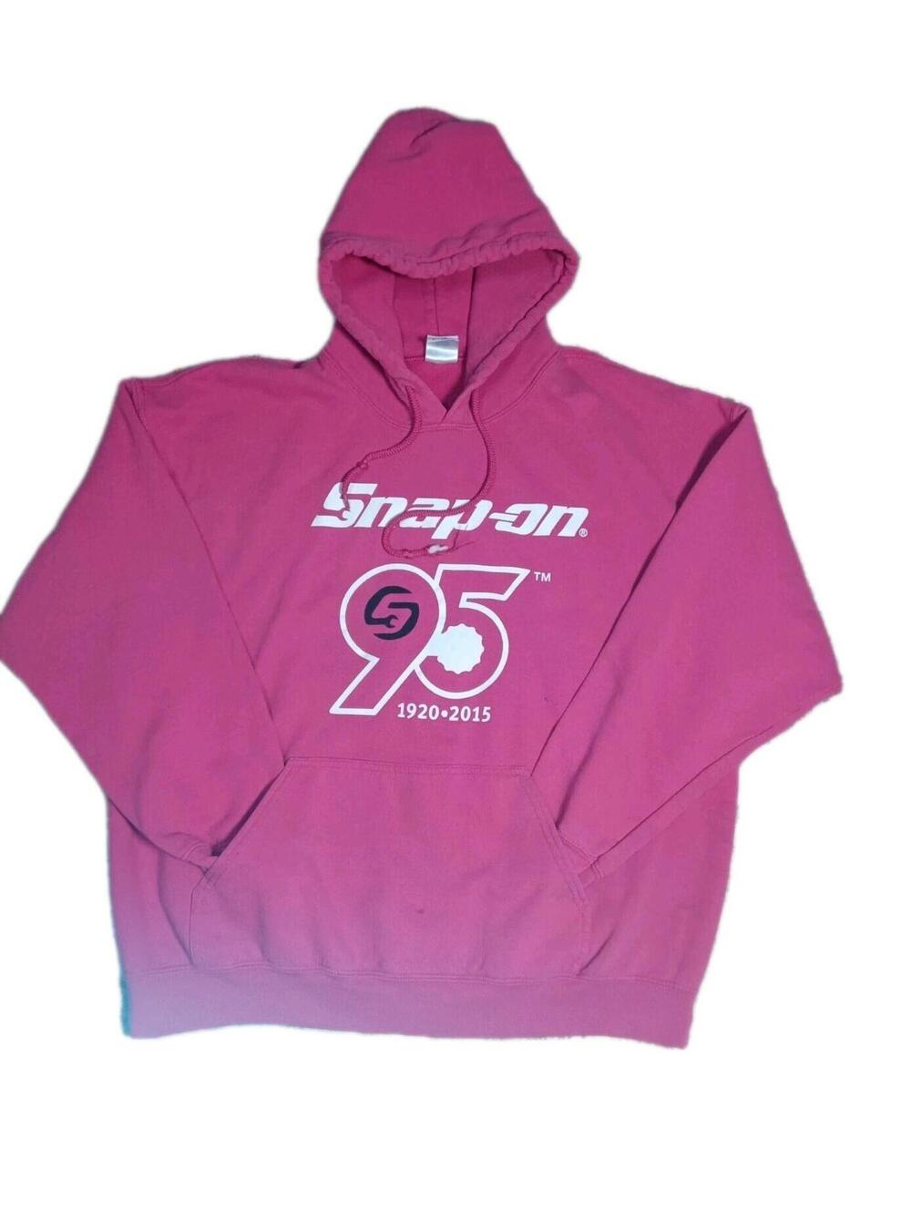 Snap-on Tools 95th Anniversary Hoodie Celebrating  95 Years XL In Pink Heavy